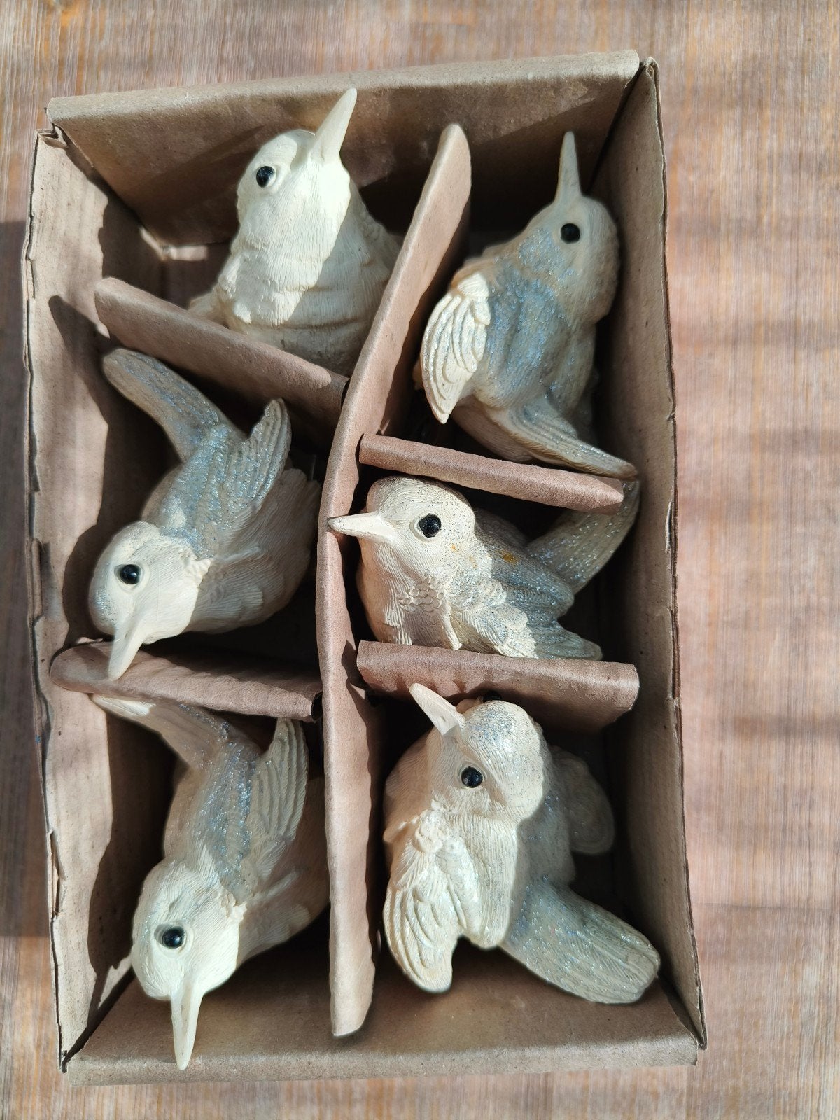 witte vogeltjes voor decoratie in bv kerstboom, Diversen, Ophalen, Zo goed als nieuw
