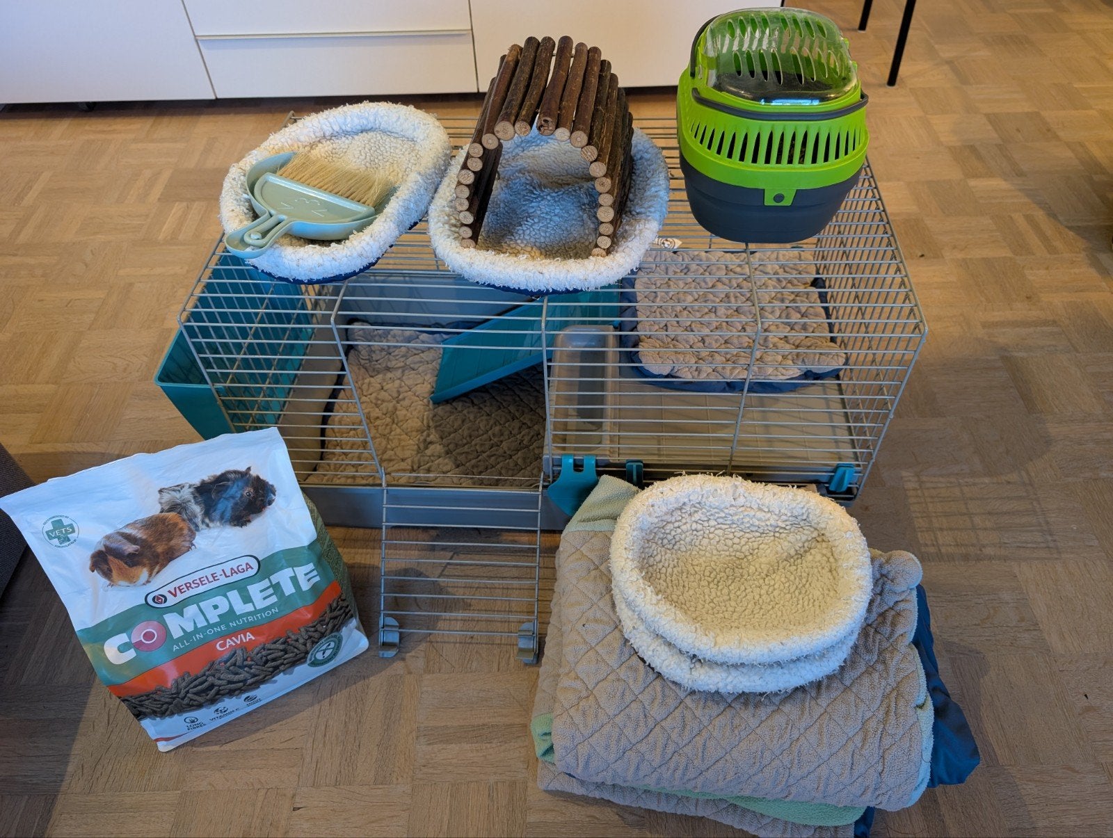 kooi, vloerkleden en accessoires voor proefkonijnen, Kooi, Gebruikt, Minder dan 75 cm, Cavia