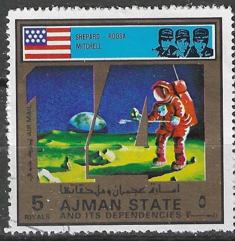 Ajman 1973 - Michel 2680 - De Apollo 14 - Maanlanding (ST), Verzenden, Gestempeld