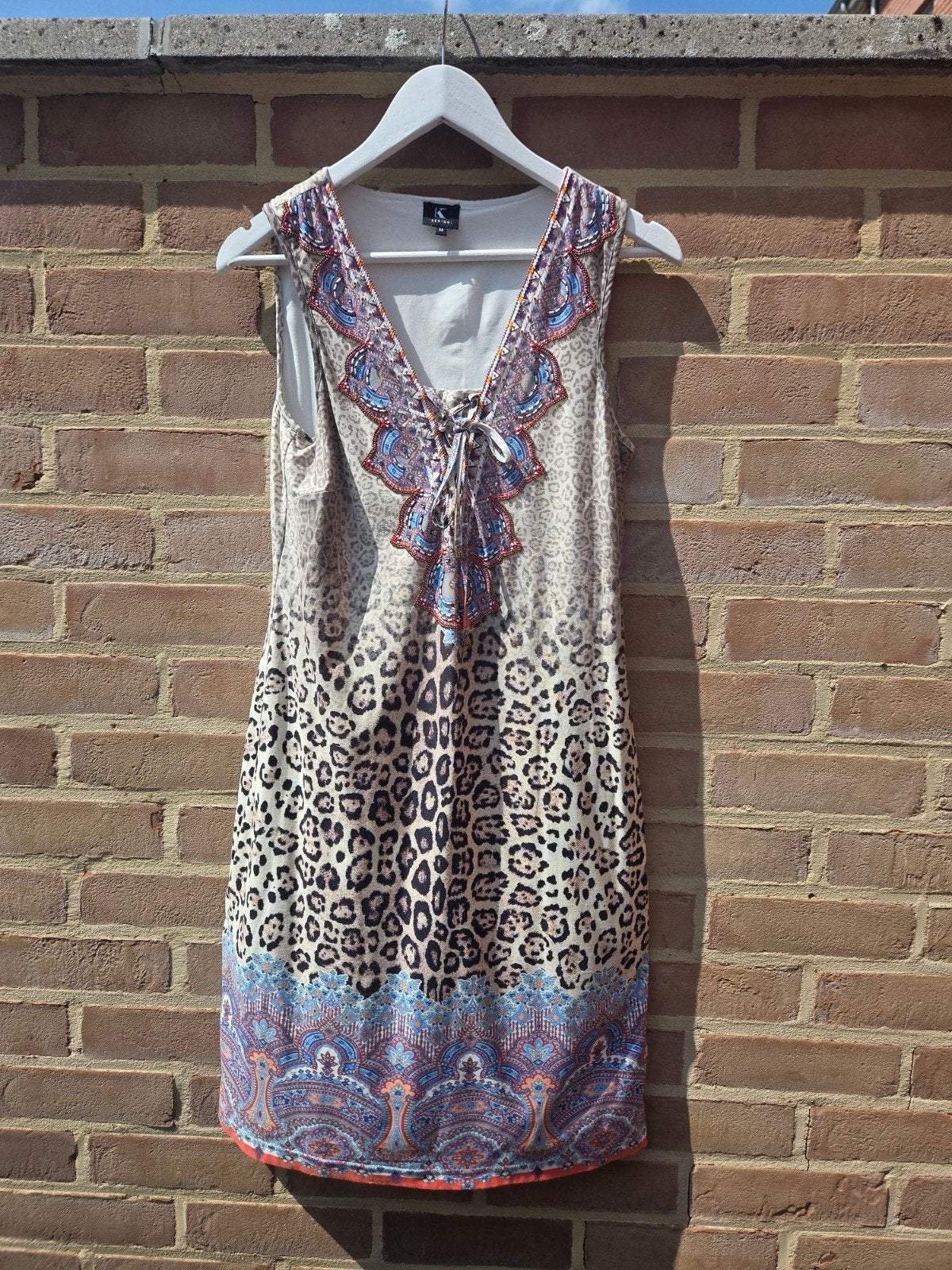 leuk zomerkleedje met kraaltjes K-design maat medium, Kleding | Dames, Maat 38/40 (M), K-design, Meerkleurig, Nieuw