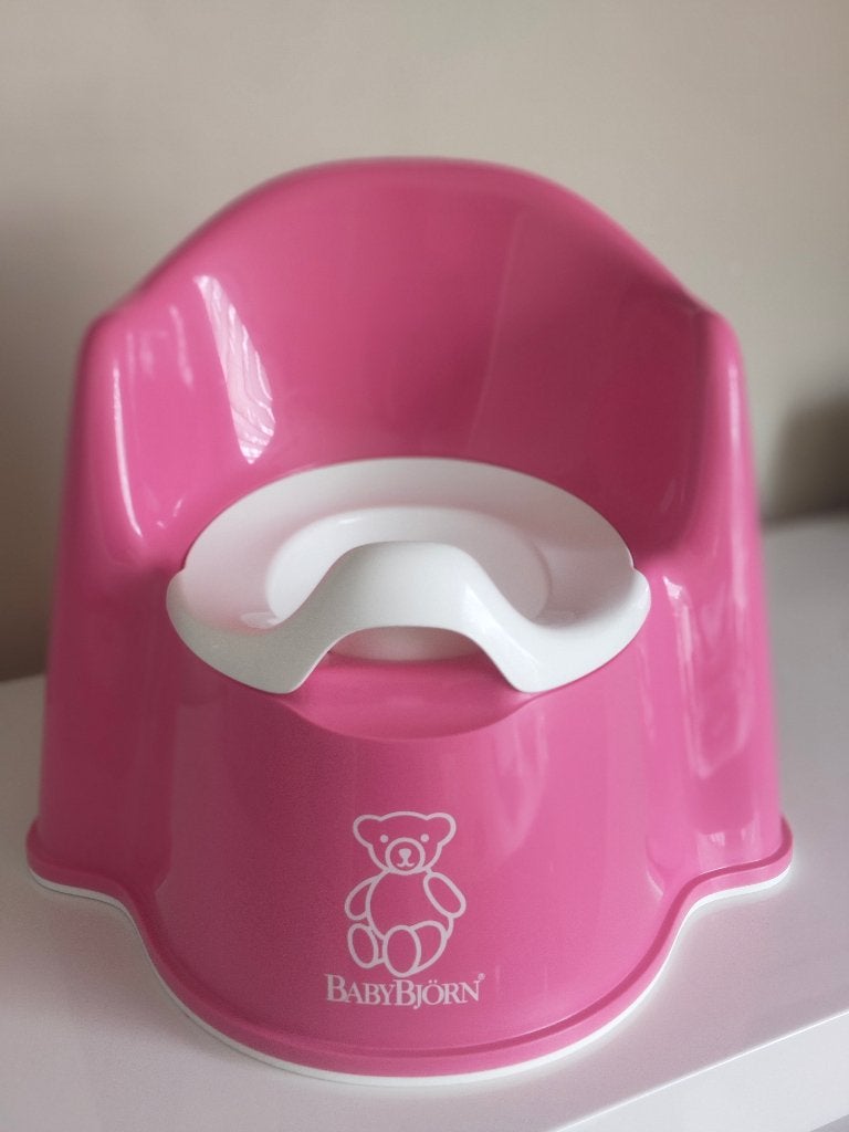 BabyBjörn Plaspotje Zetel in roze, Kinderen en Baby's, Badjes en Verzorging, Ophalen, Zo goed als nieuw, Overige typen, Overige merken