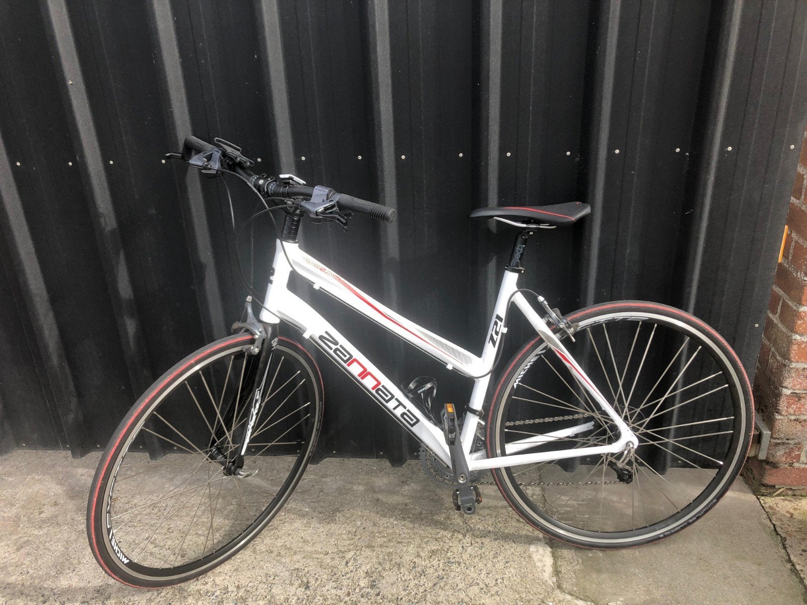 Zannata z21 dames racefiets, Fietsen en Brommers, Velgrem, Aluminium, Zo goed als nieuw, 15 tot 20 versnellingen