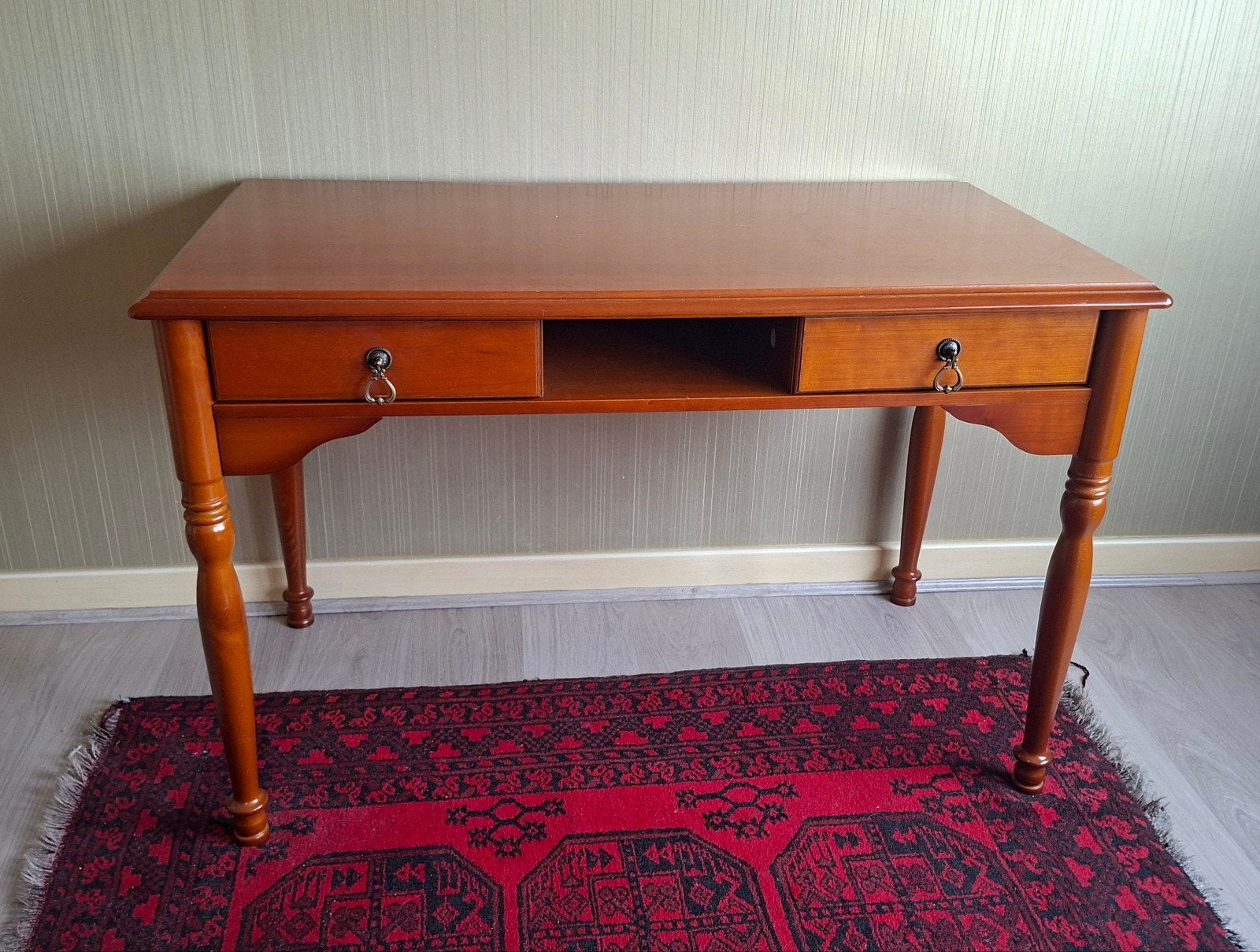 bureau vintage magnifique, 115 cm, Vintage, Comme neuf, Brun