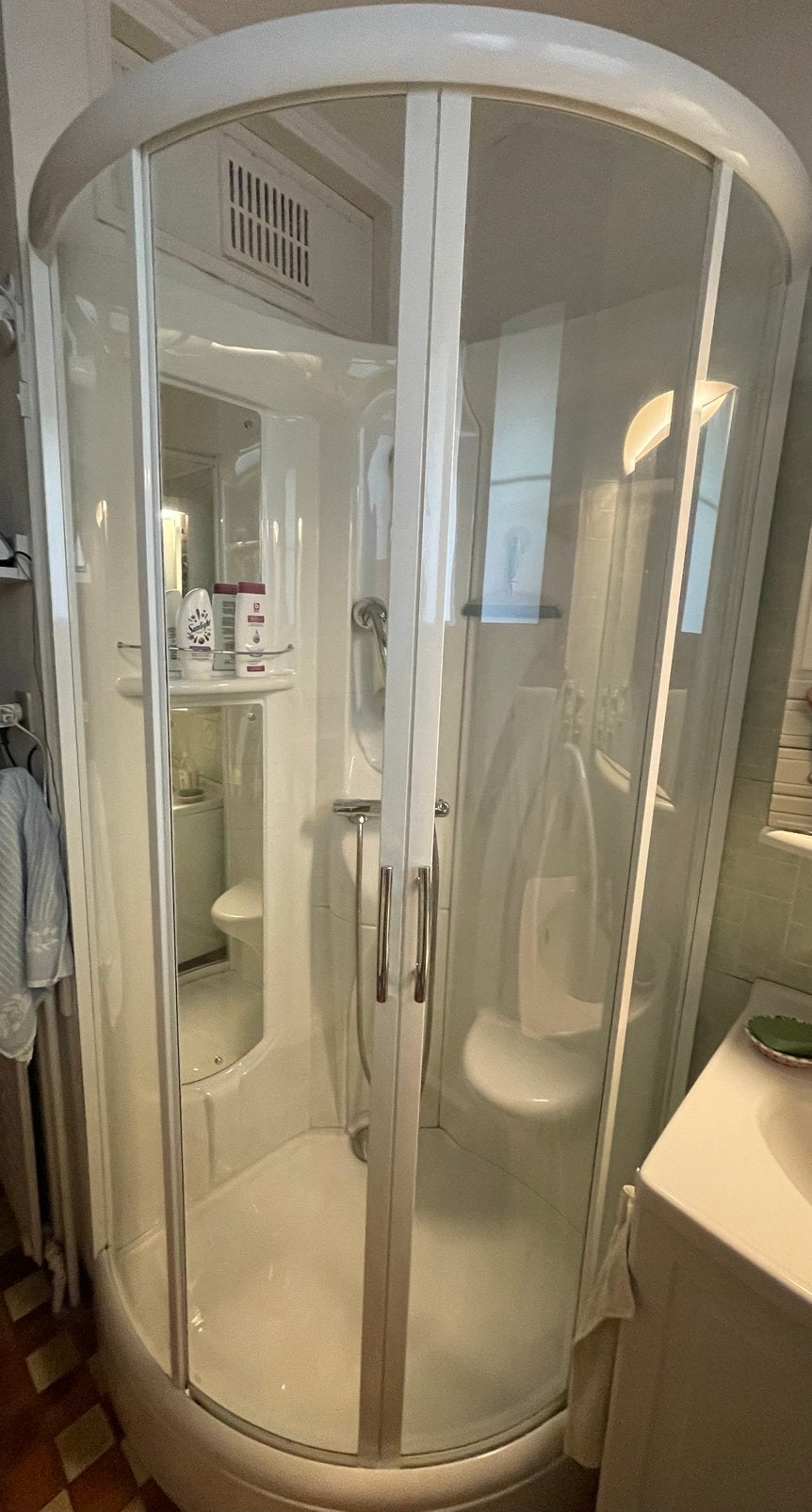 Ensemble SDB : Douche + meuble vasque + meuble miroir, Maison & Meubles, Enlèvement, Comme neuf