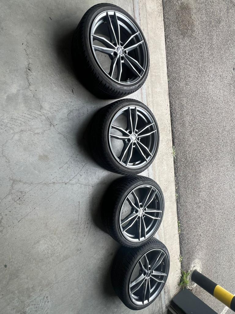 19 inch gunmetal velgen 5x112, Gebruikt, Banden en Velgen, Winterbanden, Personenwagen