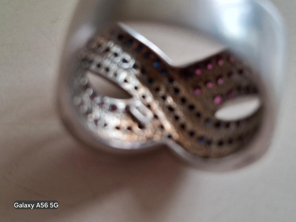 ZILVEREN Ring met stras edelstenen, Ophalen