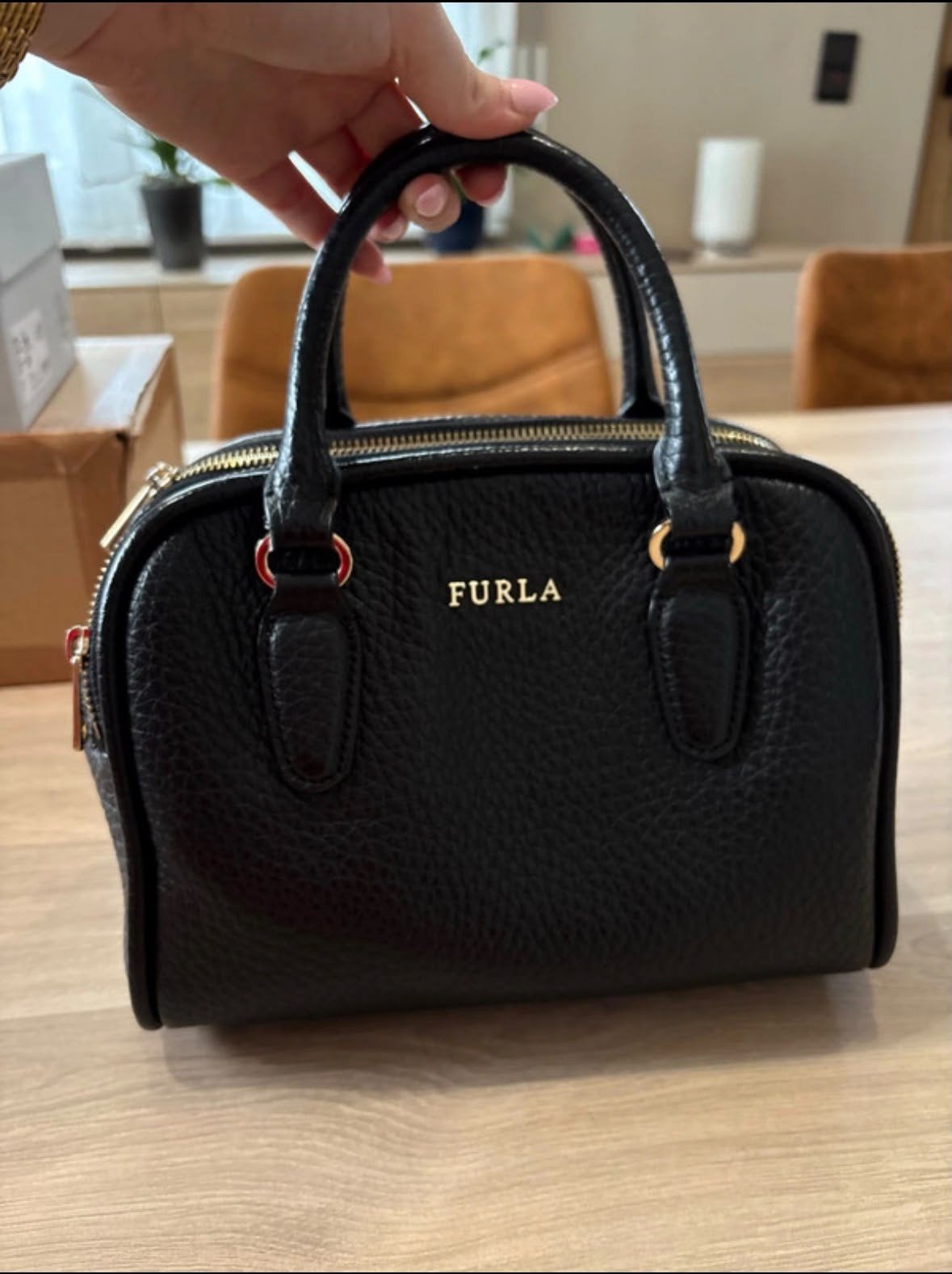 Furla handtas, Ophalen of Verzenden, Zo goed als nieuw, Zwart, Handtas