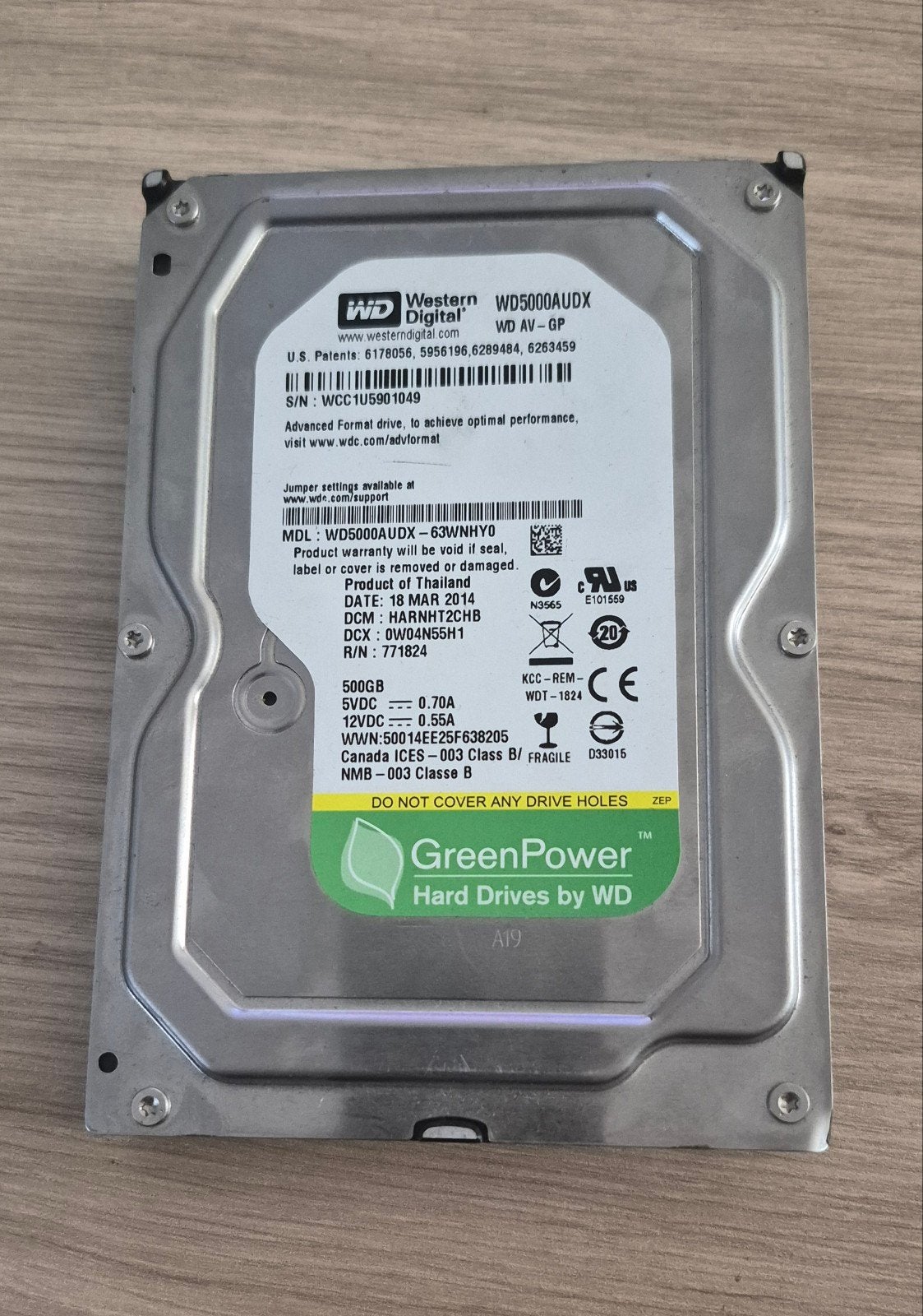 Hardeschijf  500 gb, Ophalen