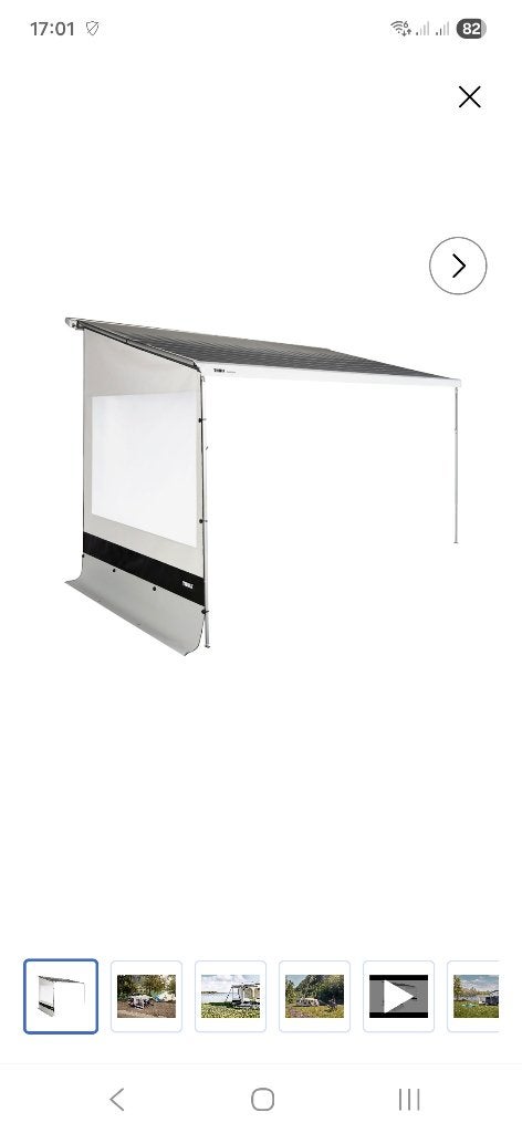 Thule zij en voorwanden luifel per stuk te koop, Ophalen, Zo goed als nieuw, PVC, Thule