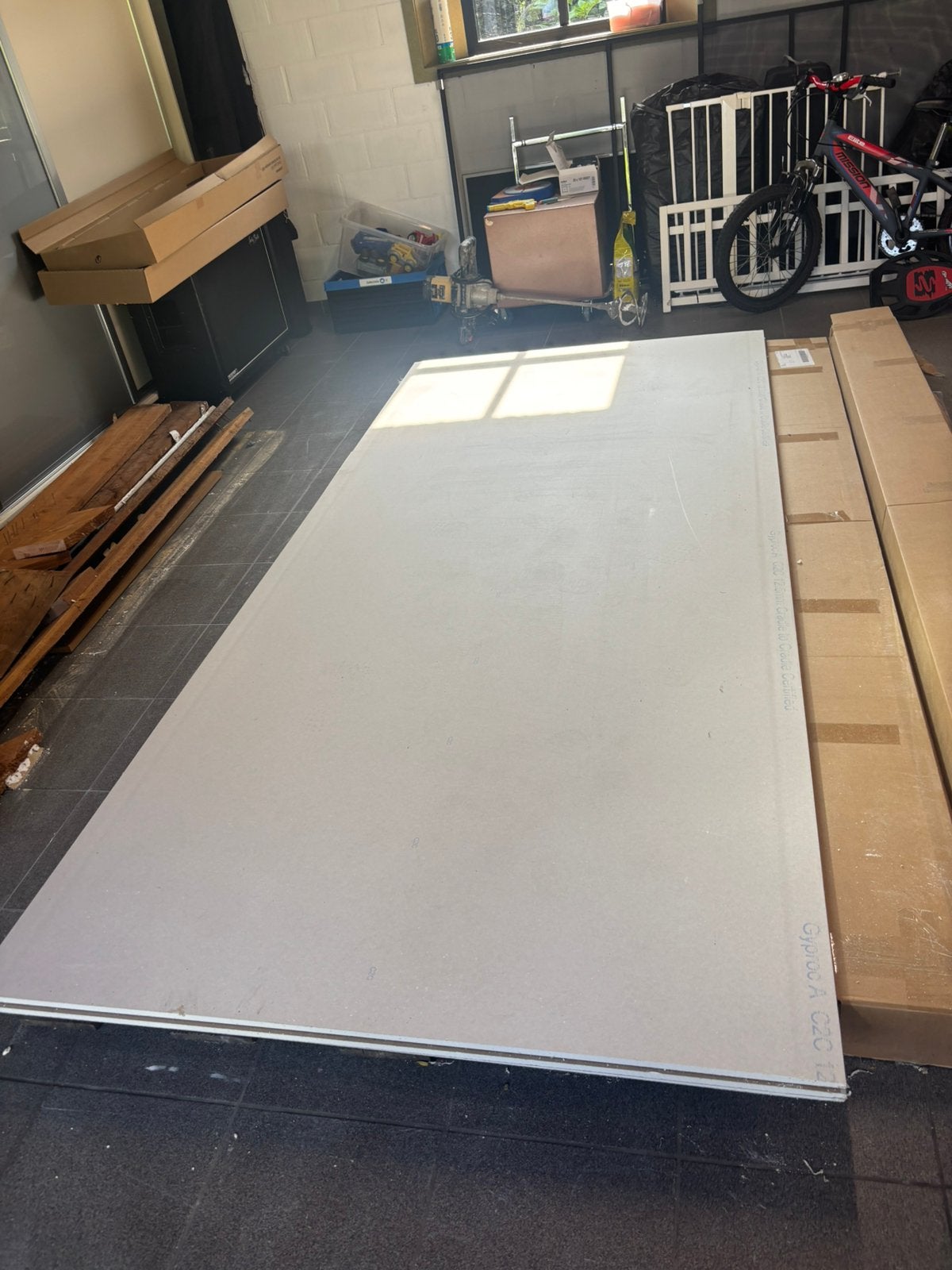 3 gyprocplaten 240/120 (nieuw), Doe-het-zelf en Bouw, Platen en Panelen, Ophalen, Nieuw