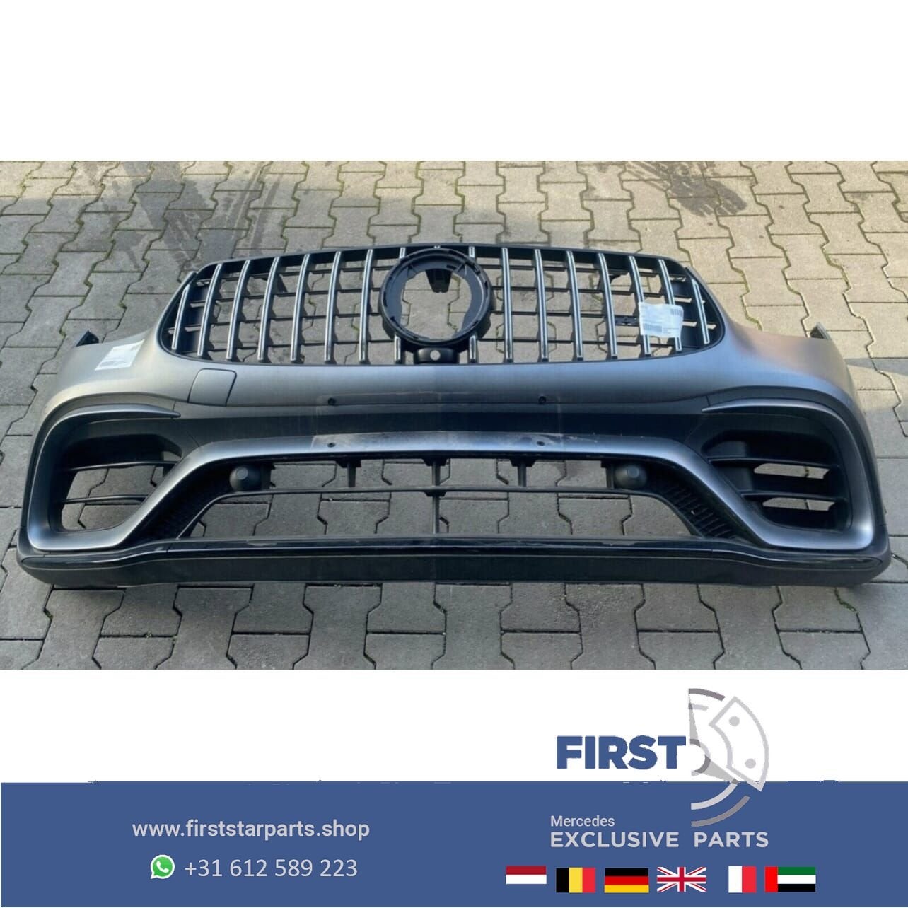 W253 C253 FACELIFT GLC63 AMG VOORBUMPER COMPLEET MAT GRIJS M, Utilisé, -, Avant, -