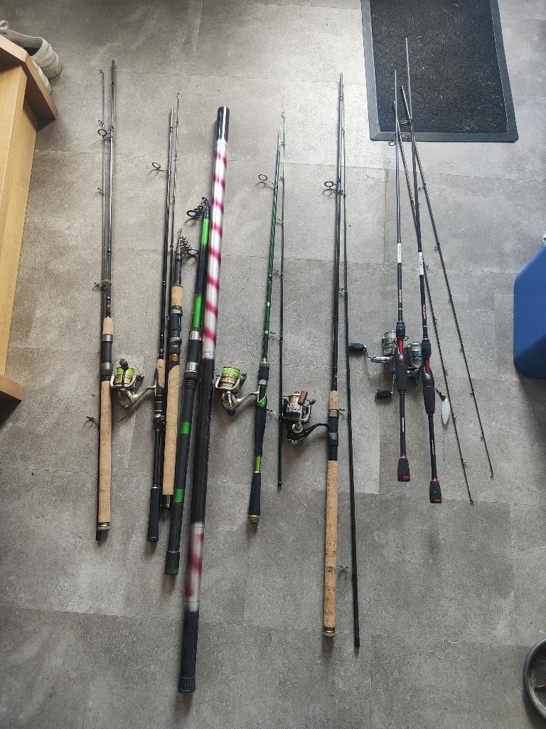 Lot pêche, Enlèvement, Utilisé, Canne à pêche complète