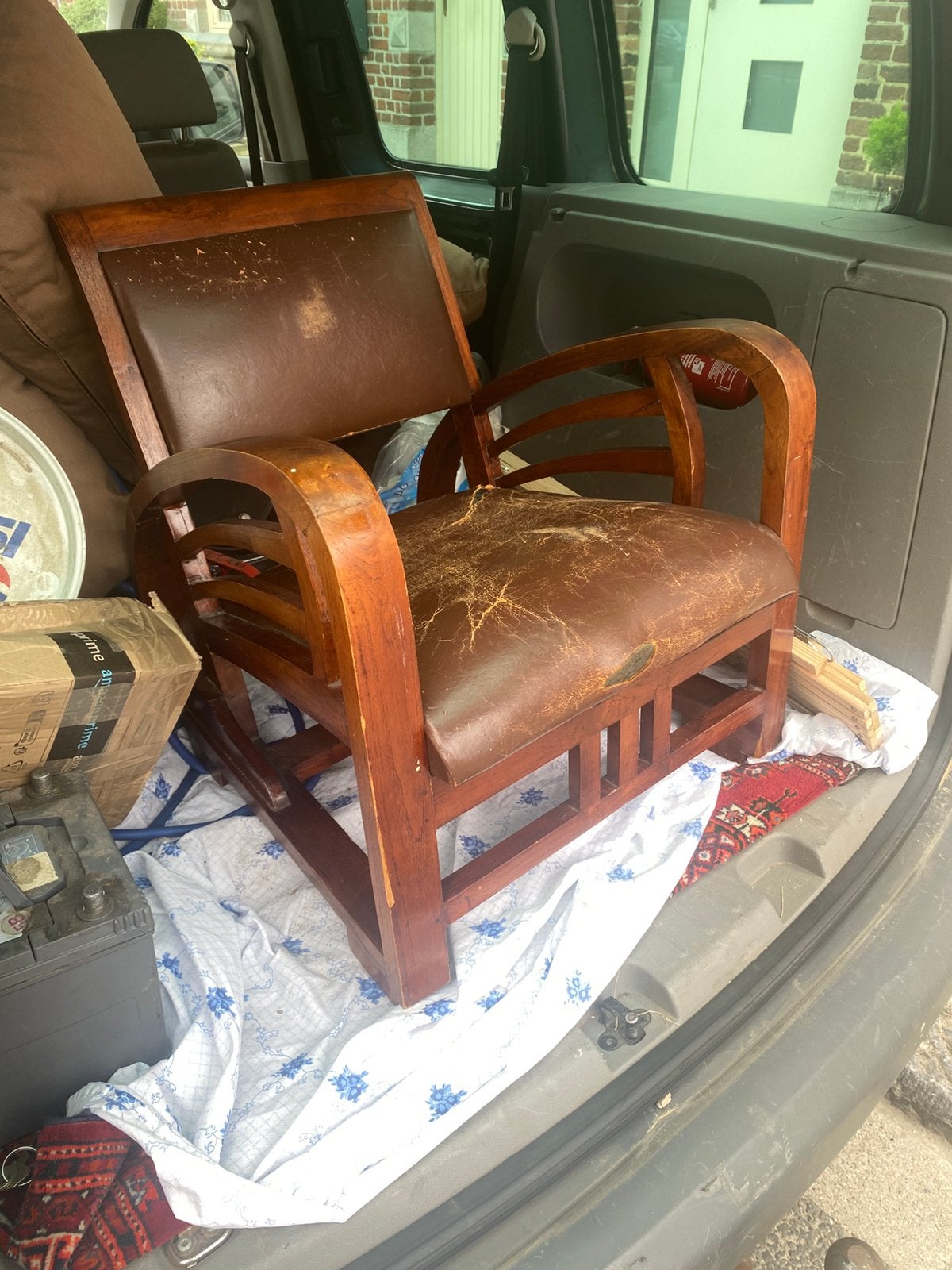 Petit fauteuil style colonial deco antique, Enlèvement