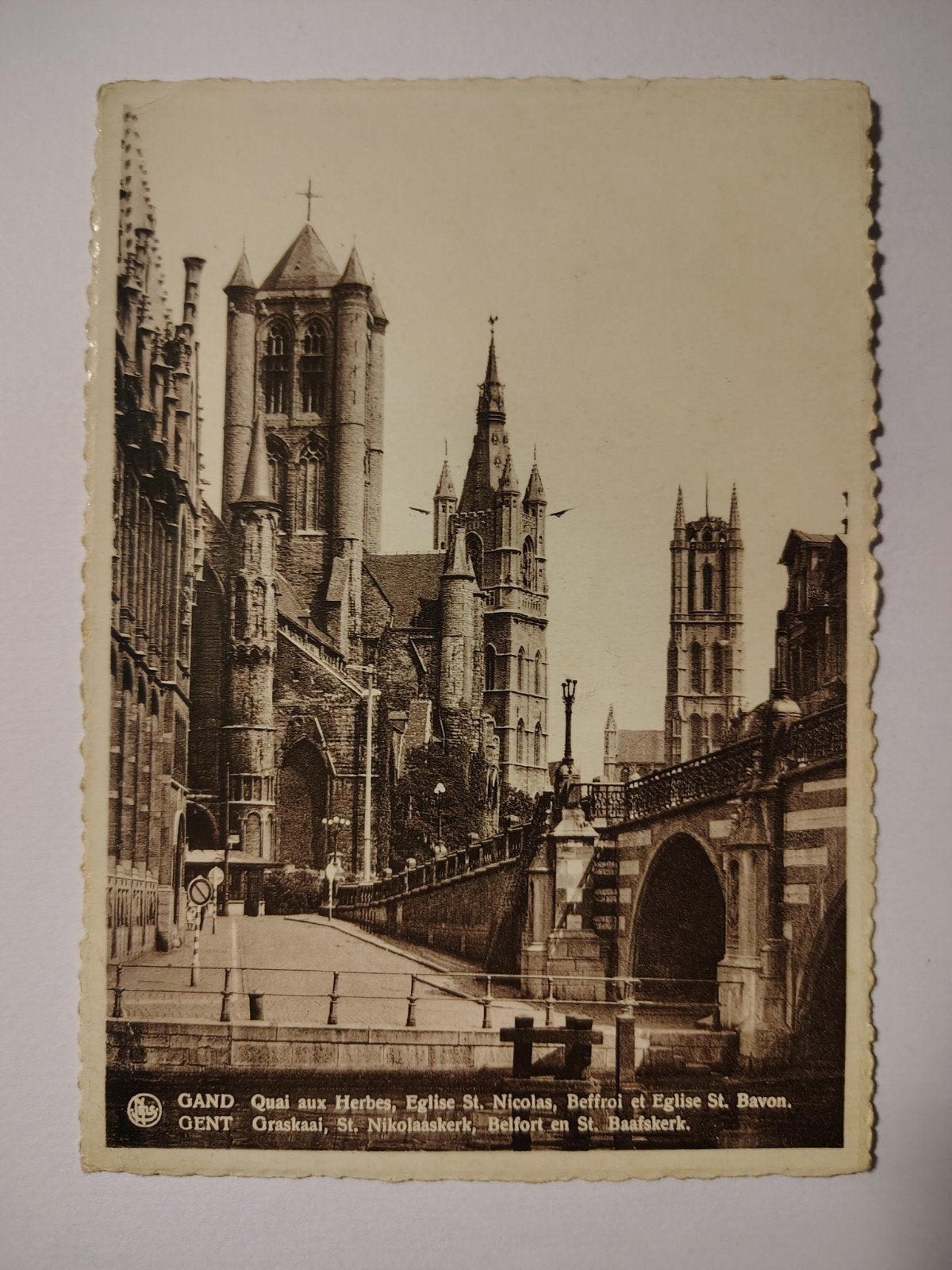 Gent Graskaai, St. Nikolaaskerk, Belfort en St. Baafskerk, Ophalen of Verzenden
