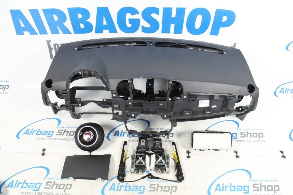 Airbag kit Tableau de bord gris noir volant Fiat 500