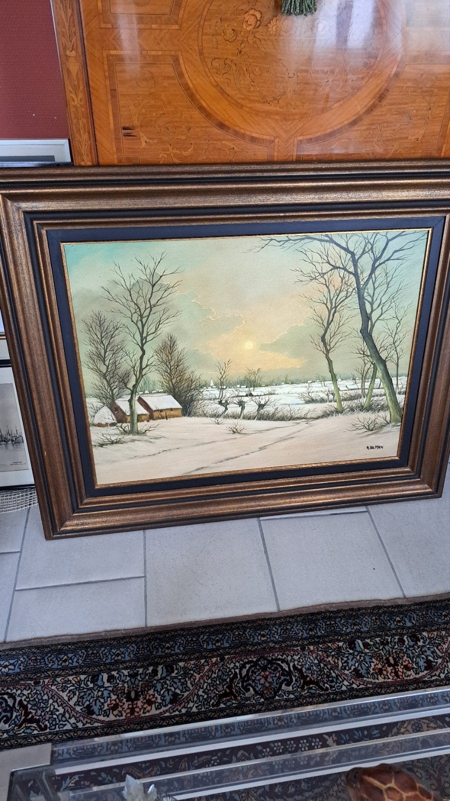 Zeer mooi schilderij van de gekende Andre De Man, Antiek en Kunst, Ophalen, Doek