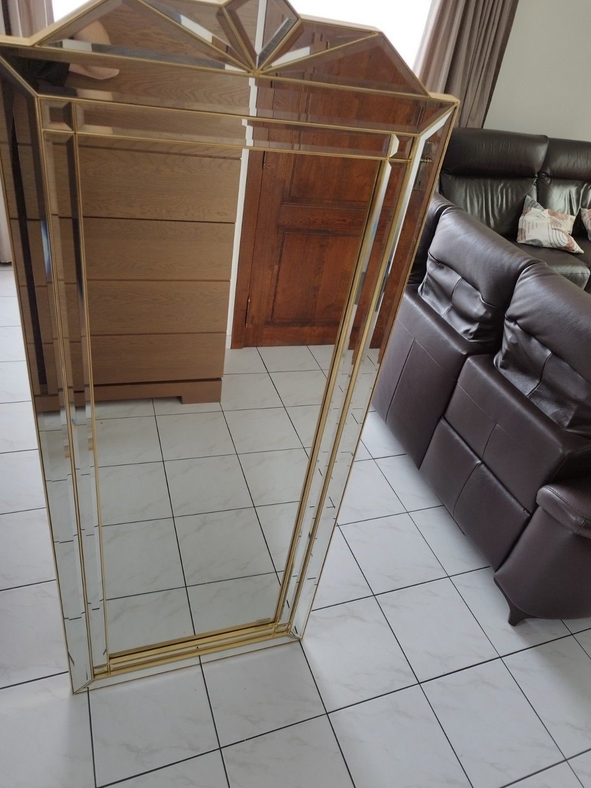 Spiegel met kader., Maison & Meubles, Accessoires pour la Maison | Miroirs, Enlèvement ou Envoi