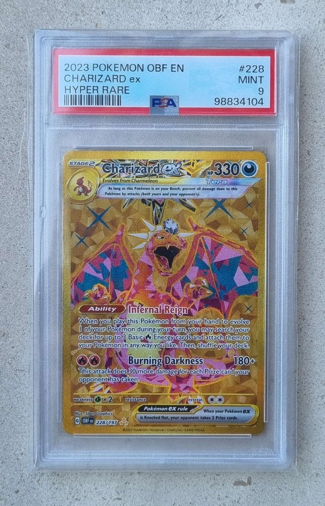 Charizard ex #228 Pokemon Obsidian Flames PSA9, Ophalen of Verzenden, Nieuw, Overige typen, Foil