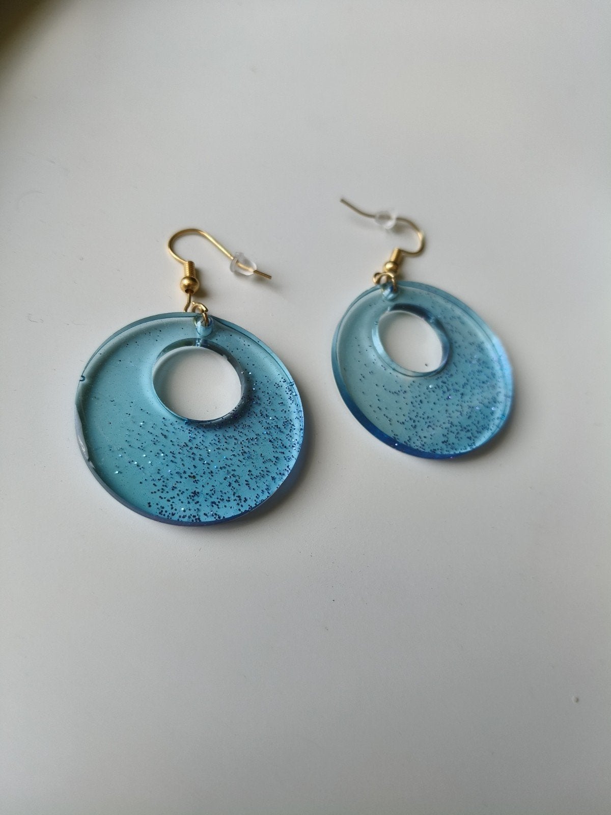 Zelfgemaakte oorbellen, Handtassen en Accessoires, Oorbellen, Ophalen, Hangers, Blauw, Nieuw