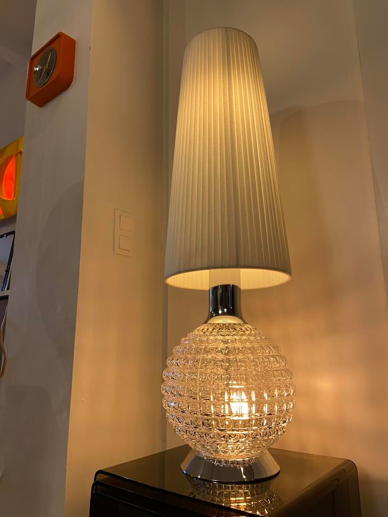 Vintage design lamp, Vintage space age design mid century modern retro, Ophalen of Verzenden, Zo goed als nieuw, Glas