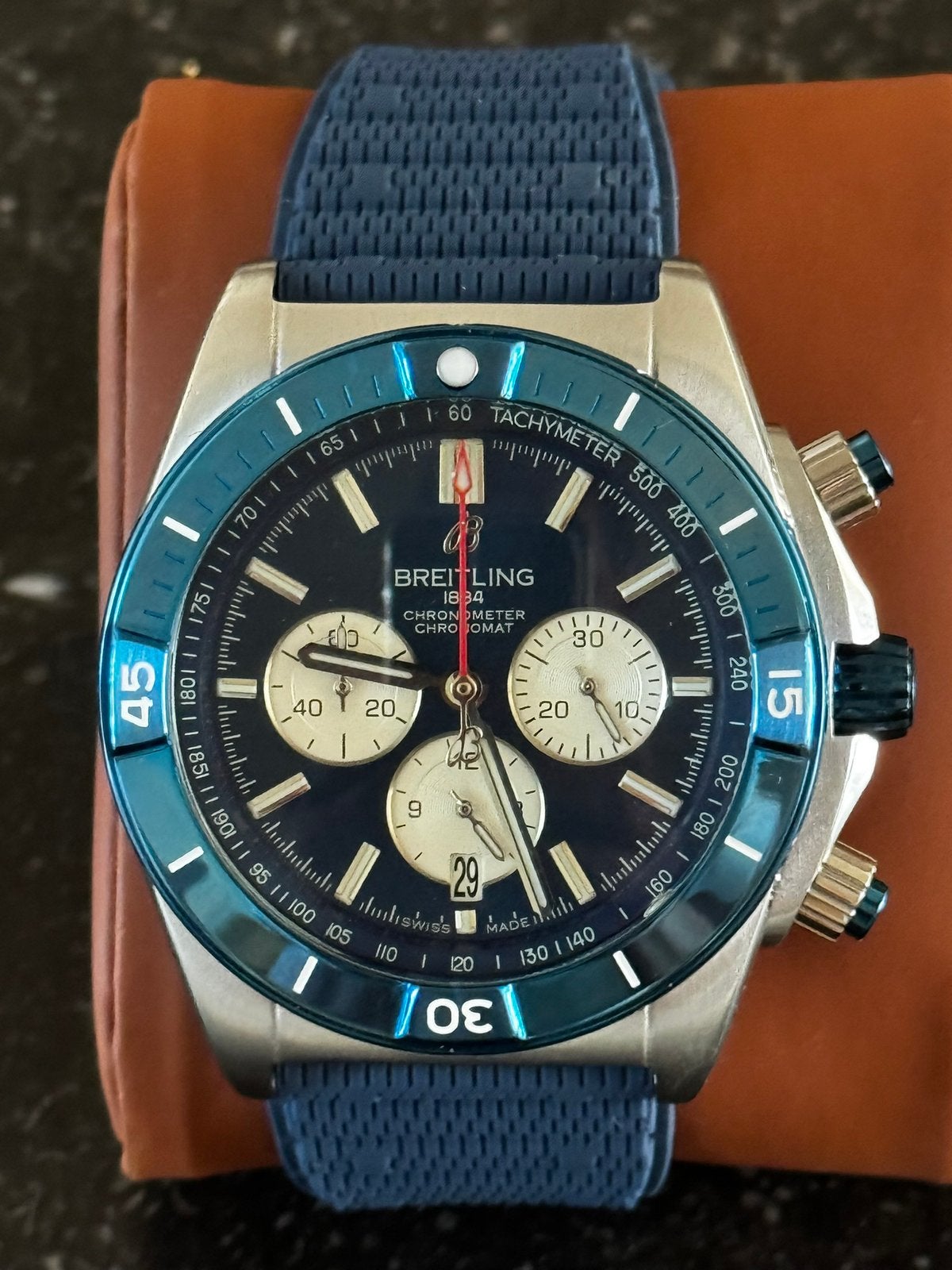 Breitling Super Chronomat 44, Enlèvement ou Envoi, Breitling, Acier, Synthétique
