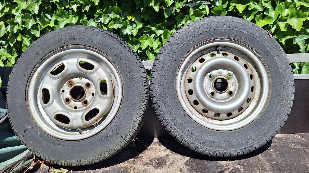 2 stalen velgen 14inch, Auto-onderdelen, Banden en Velgen, 14 inch, Gebruikt, Velg(en), Ophalen