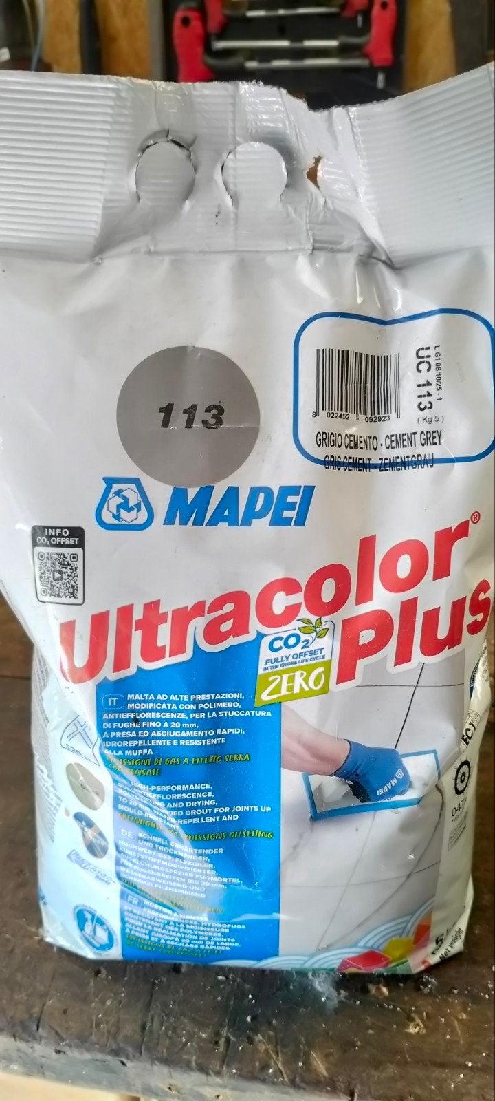 voegmortel Mapei Ultracolor plus nr 113, Doe-het-zelf en Bouw, Ophalen, Nieuw, Overige materialen, Vloertegels