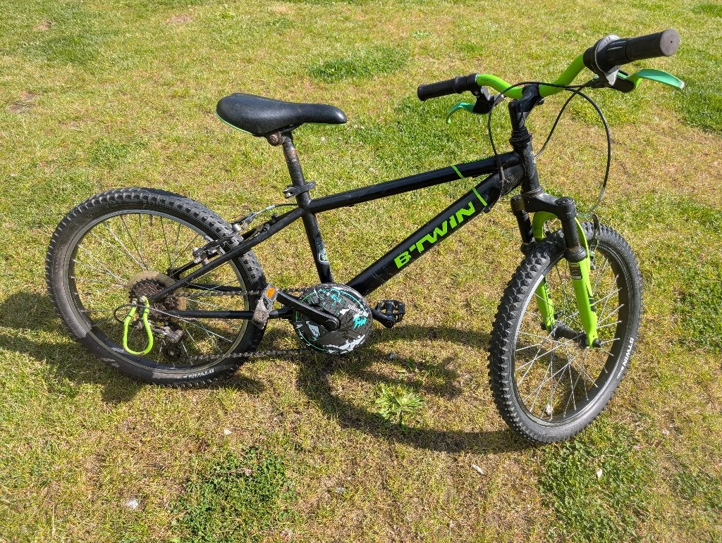 B'Twin mtb 20 inch, Fietsen en Brommers, Fietsen | Jongens, Ophalen, Gebruikt, Velgrem, Versnellingen