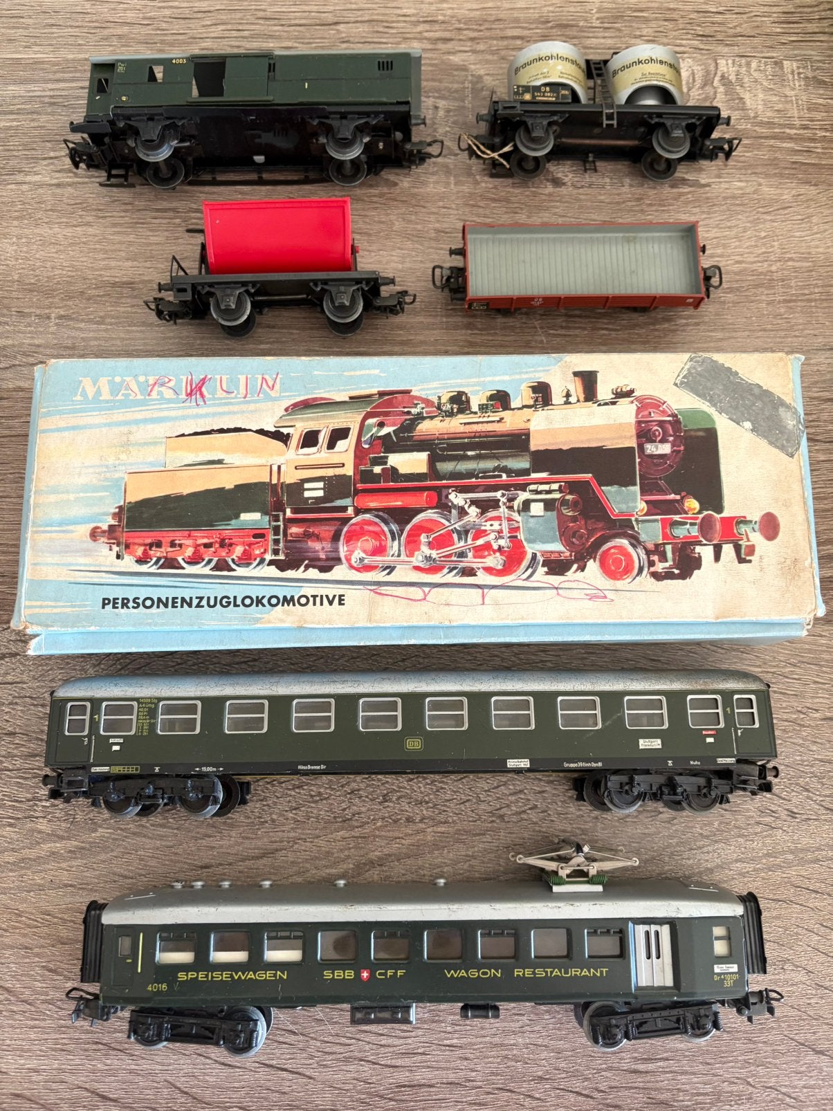 MARKLIN LOT LOCOMOTIVE 3003+ SUISSE+ ITALIEN+rails+ decors, Analogique, Enlèvement, Utilisé, Set de Trains