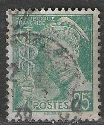 France 1938/1941 - Yvert 411 - Type Mercure - 25 cm (ST), Envoi, Affranchi