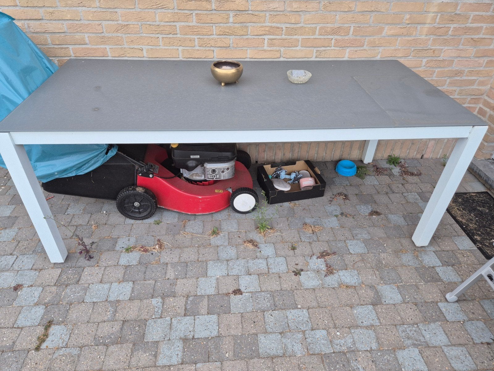 prachtige lange tuintafel met 6 bijpassende stoelen n, Ophalen, Nieuw, Rechthoekig, Aluminium