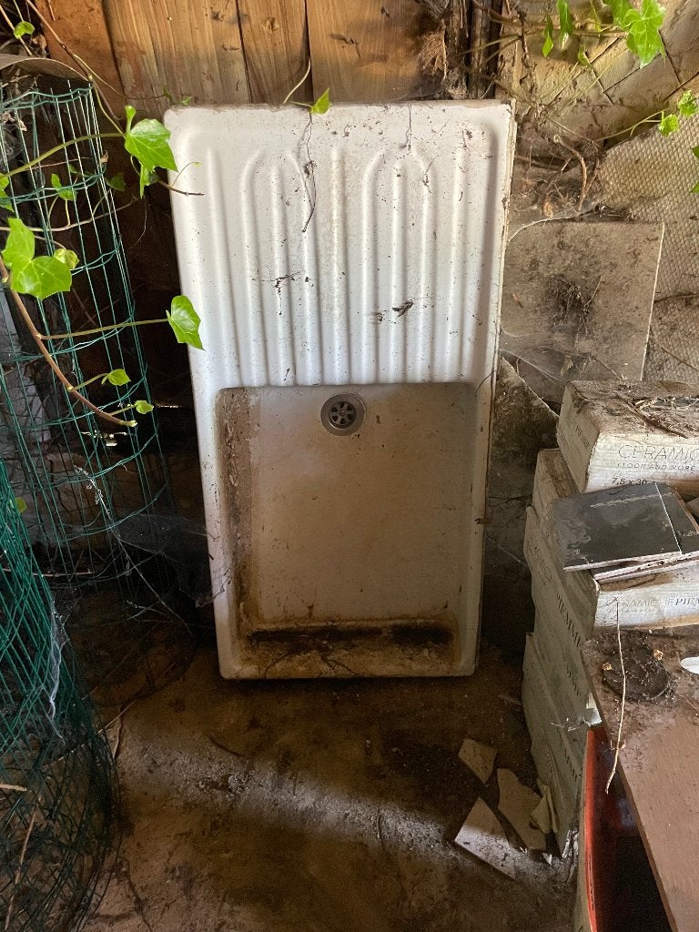 Évier cuisine grès émaillé, Ophalen, Gebruikt, Wit