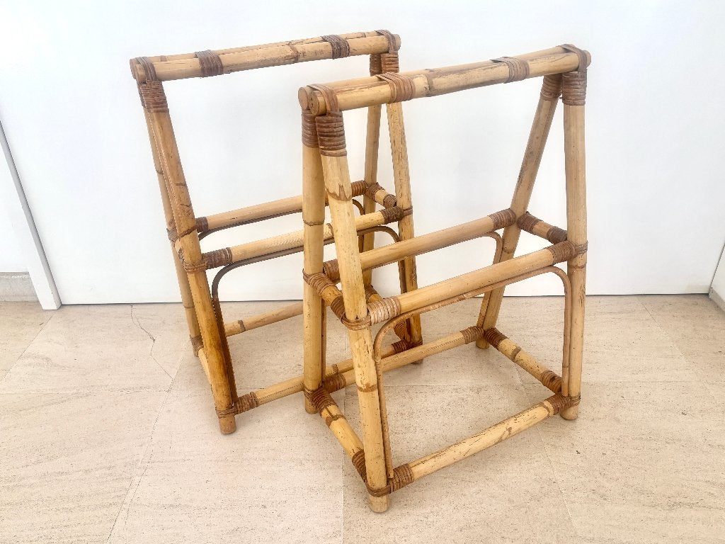 Vintage bamboe schragen, Ophalen, Overige typen, Gebruikt, Hout