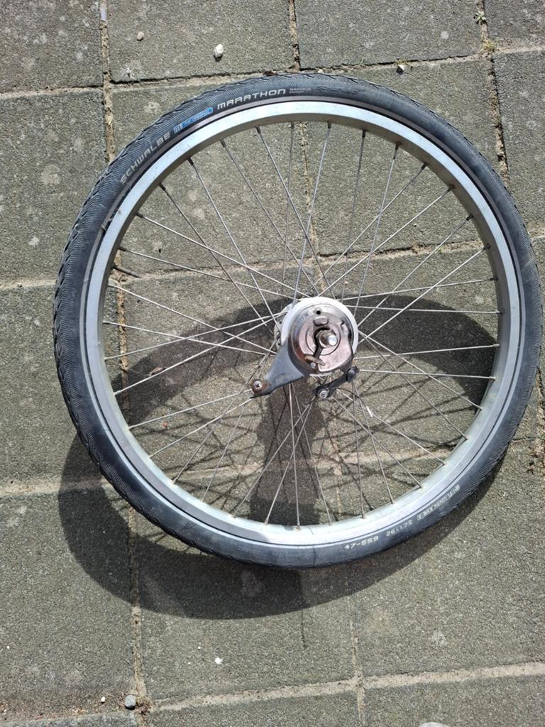 Achterwiel 26 inch bakfiets nexus 7 ( origineel babboe city), Fietsen en Brommers, Fietsonderdelen, Ophalen, Bakfiets, Band
