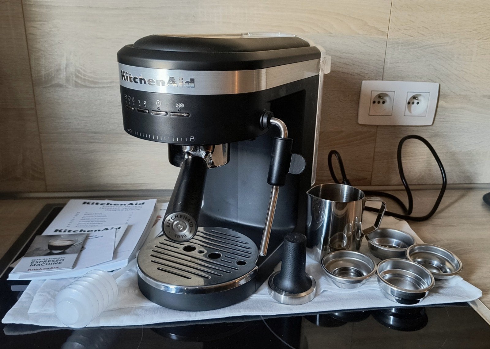 KitchenAid espressomachine 5KES6403, Electroménager, Cafetières, Comme neuf, Café moulu, Machine à espresso, 1 tasse, Réservoir d'eau amovible