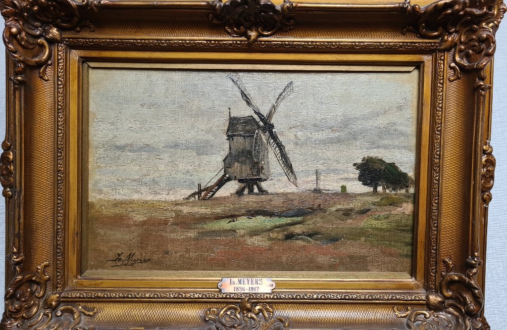 Isidoor Meyers, Antiek en Kunst, Paneel, Ophalen of Verzenden, Landschap, Olieverf