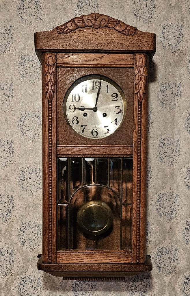 Wandklok, Huis en Inrichting, Ophalen, Met slinger, Wandklok