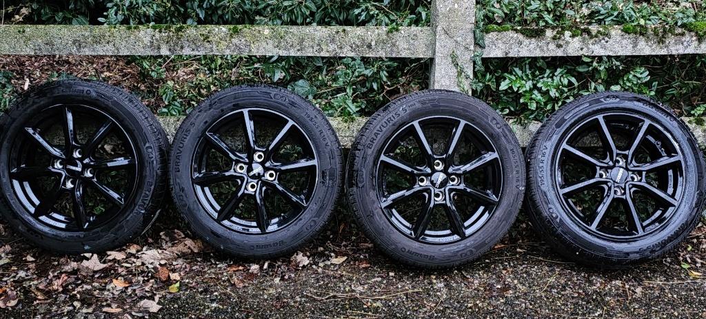 velgen met band merk dezent maat 195/55R16V zwart, Auto-onderdelen, Ophalen, Gebruikt, Velg(en), 16 inch