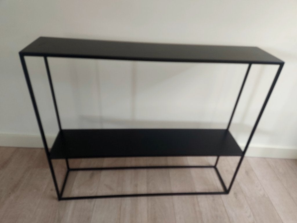 console metal, double plateau, HIBA (la redoute), Ophalen, Zo goed als nieuw, Industrieel