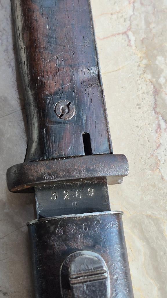 Vroege duitse K98 bayonet Jos.Corts sn 1938 nummergelijk, Verzamelen, Ophalen of Verzenden
