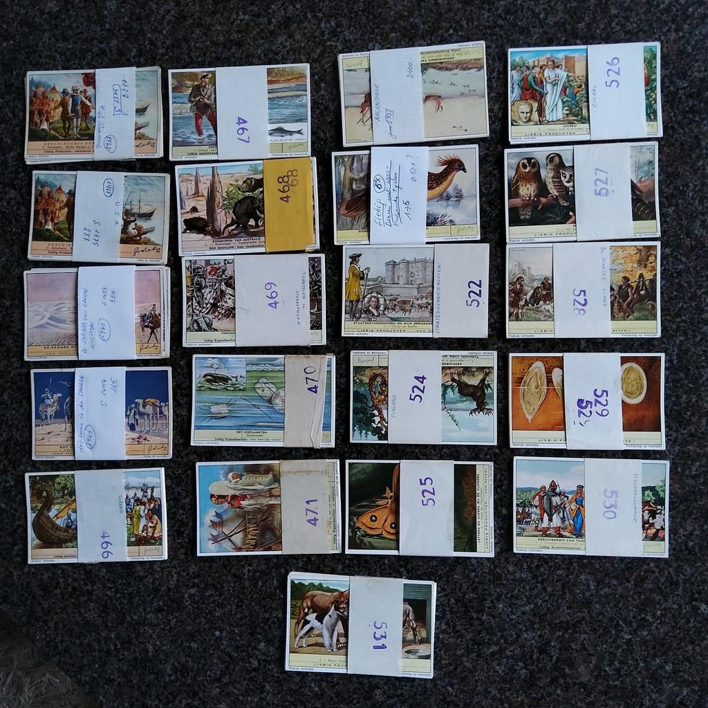 Liebig promouitgaven 1938-1961. Chromo's. Prijs/set., Verzamelen, Ophalen of Verzenden, Nieuw