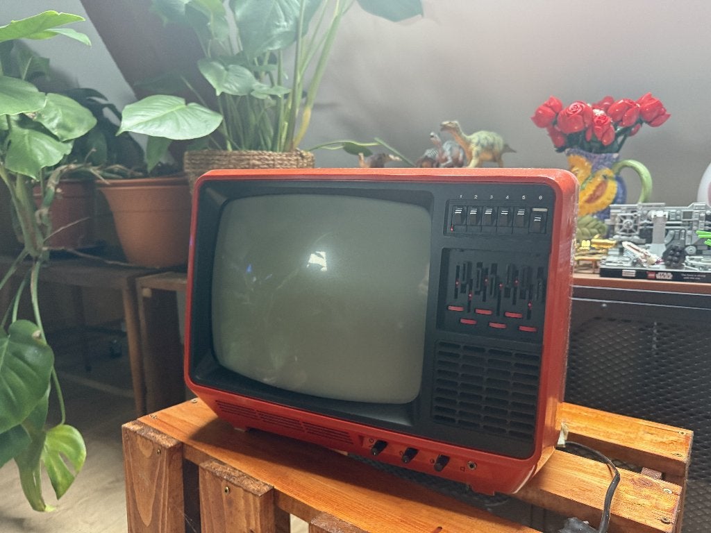 Philips rode 12" vintage televisie - jaren 70, Audio, Tv en Foto, Vintage Televisies, Ophalen, Zo goed als nieuw, Minder dan 40 cm