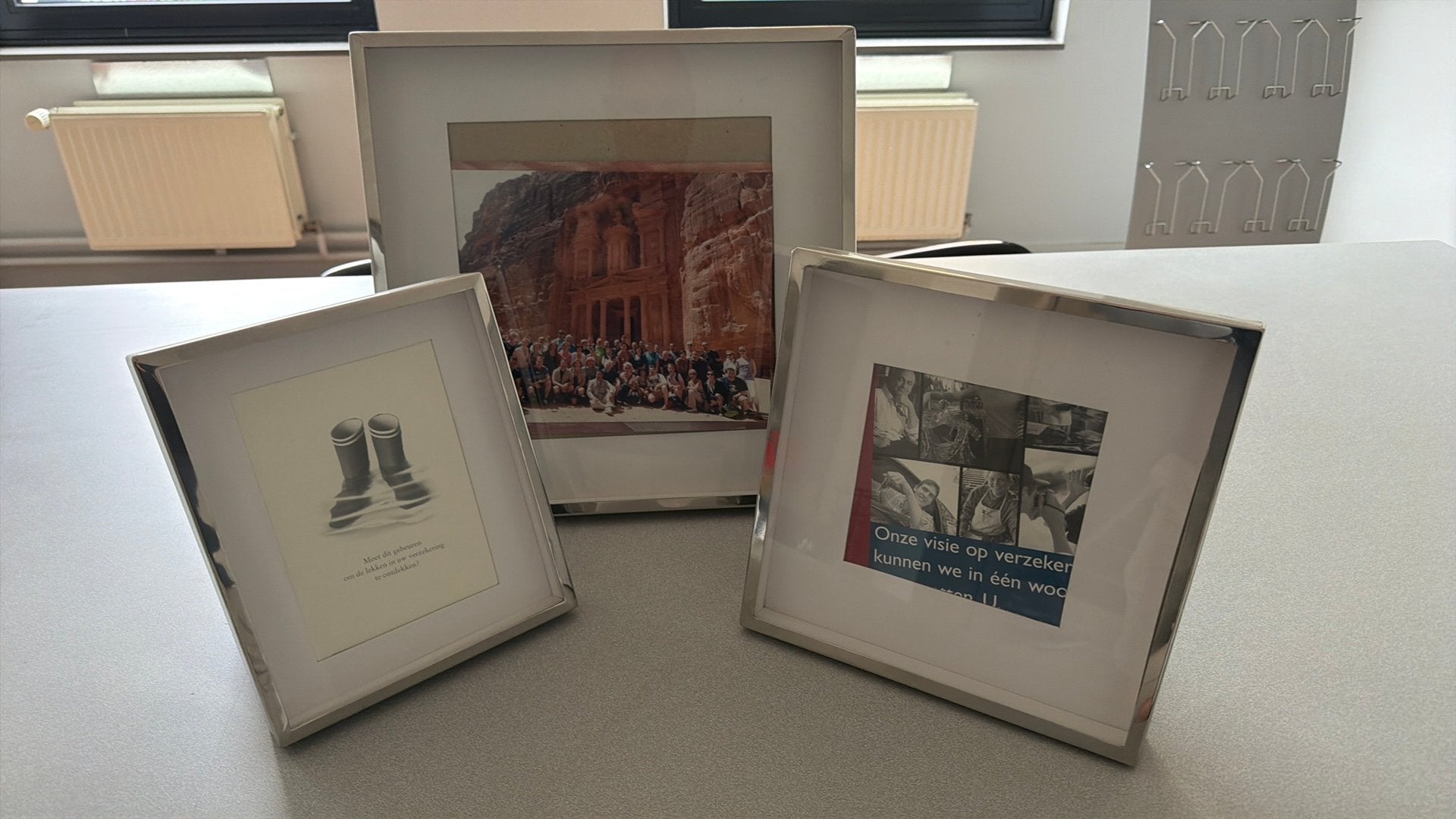 3 fotokaders, Audio, Tv en Foto, Fotografie | Fotolijsten, Ophalen, Gebruikt, Wissellijst, Metaal