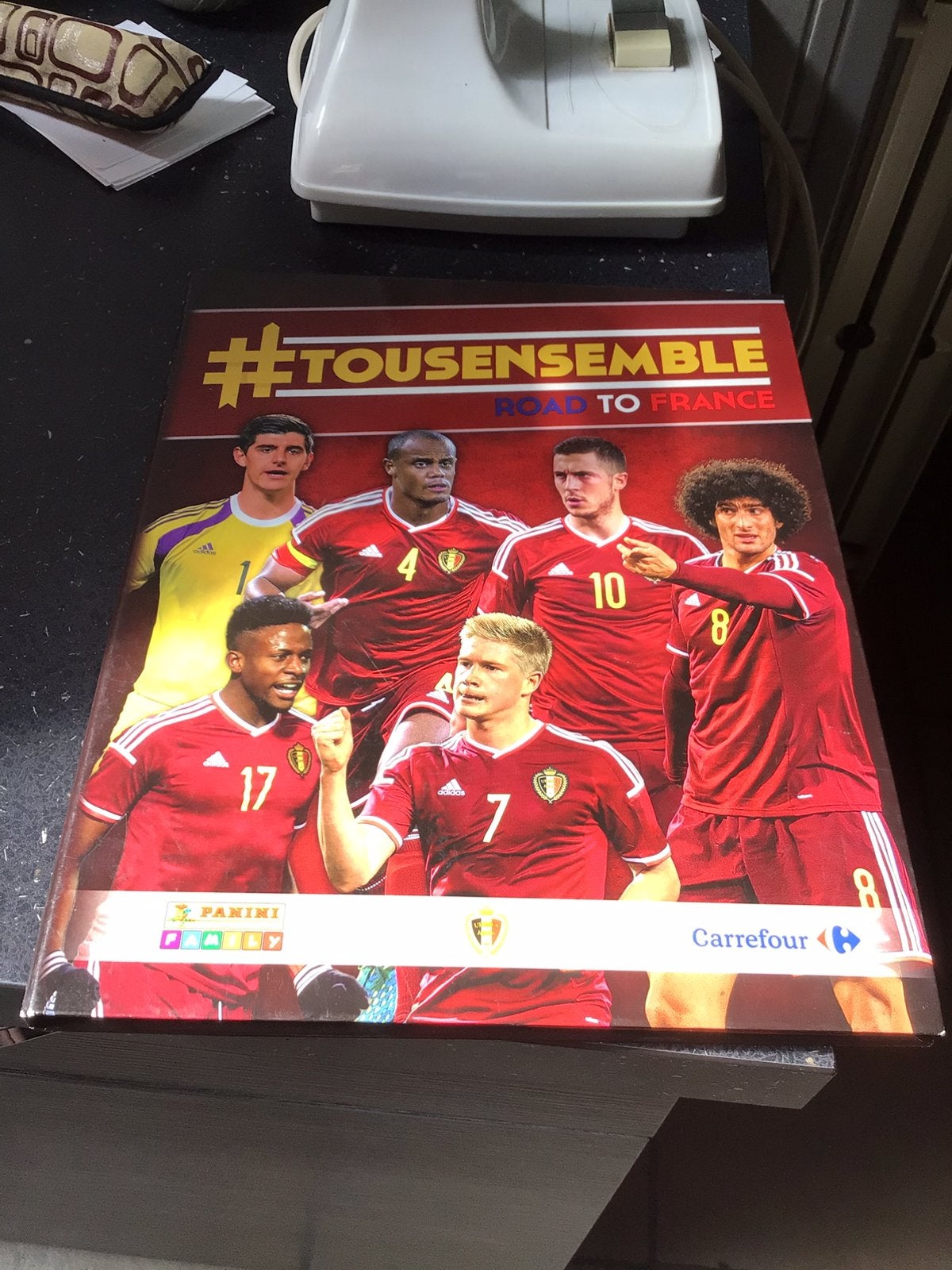 Ablum foot a cartes panini 2015 manque 4 cartes 24/34/35/156, Enlèvement, Comme neuf