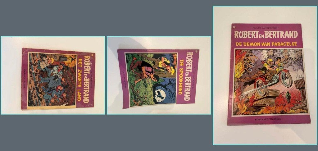 Lot 3 Robert en Bertrand strips - Willy Vandersteen, Meerdere stripboeken, Ophalen, Gelezen