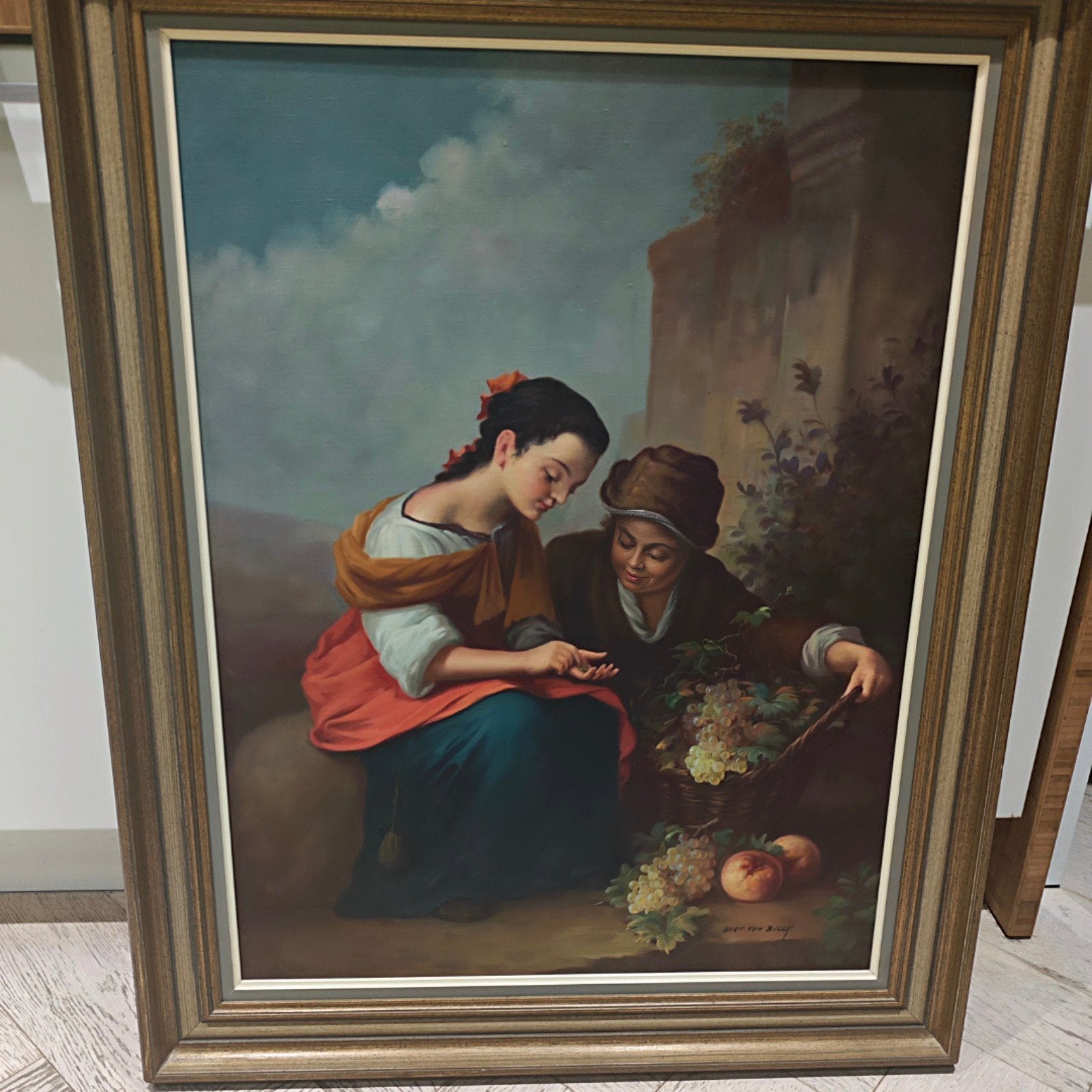 schilderij Bert van Bulck 76cm X 96cm, Antiek en Kunst, Ophalen, Klassiek, Gesigneerd