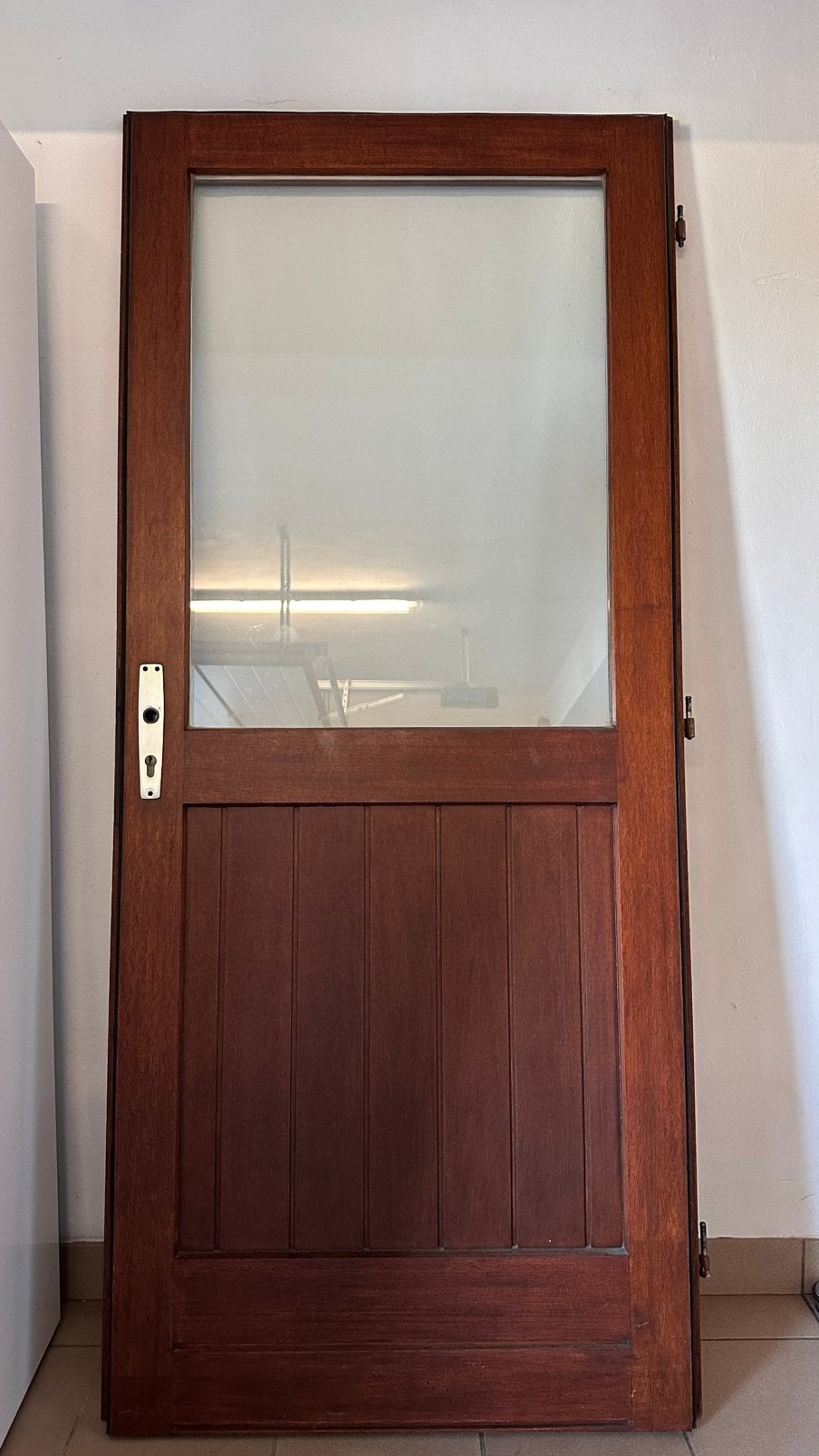 Porte extérieure meranti massif 200x90cm, Ophalen, Zo goed als nieuw, Buitendeur