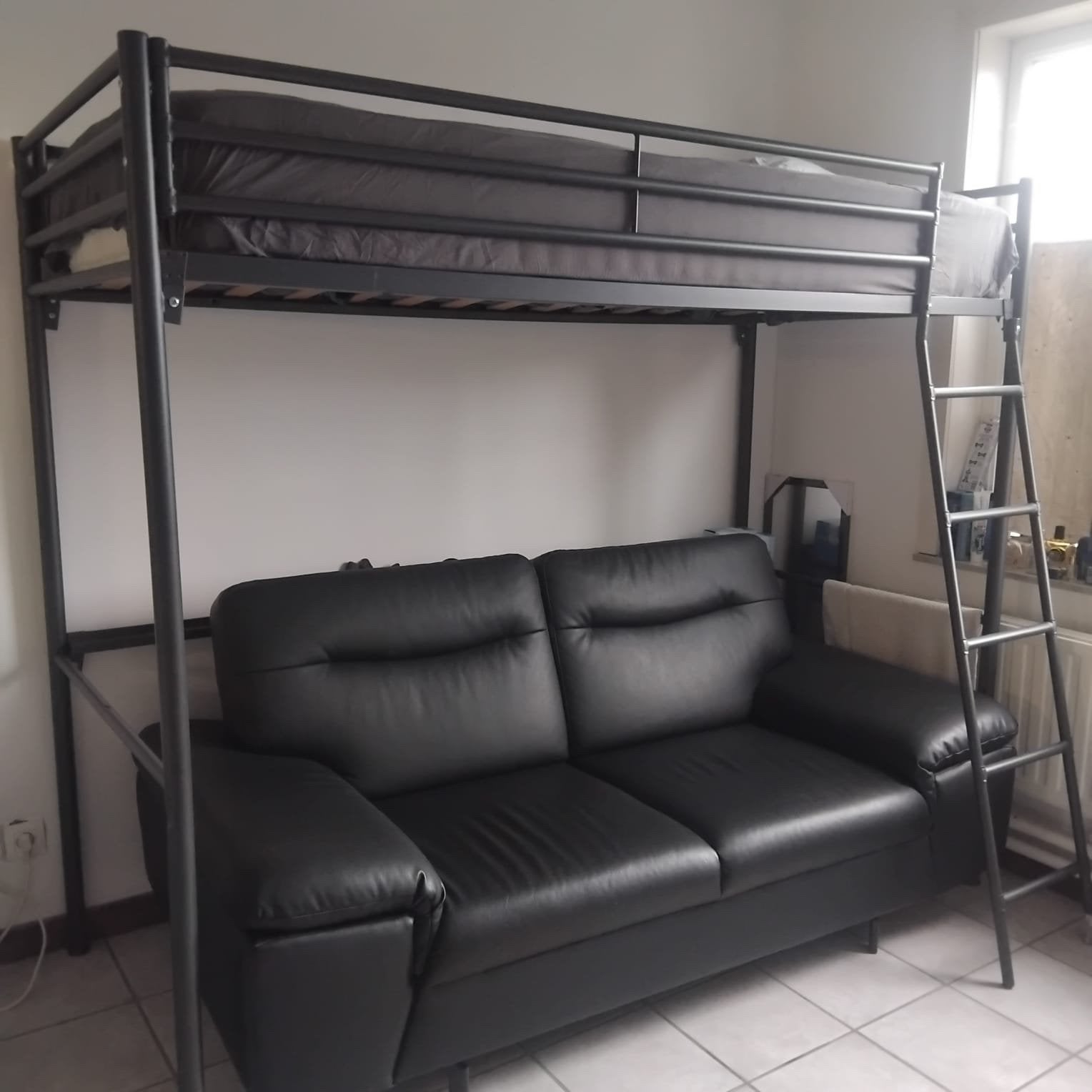 Te Koop: Hoogslaper 90 x 200 Inclusief Matras, Ophalen, Eenpersoons, Minder dan 160 cm, Zo goed als nieuw