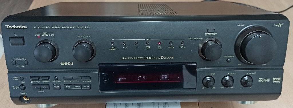 Technics SA-DX930 5.1 receiver, Audio, Tv en Foto, Versterkers en Ontvangers, Ophalen, Gebruikt, 60 tot 120 watt
