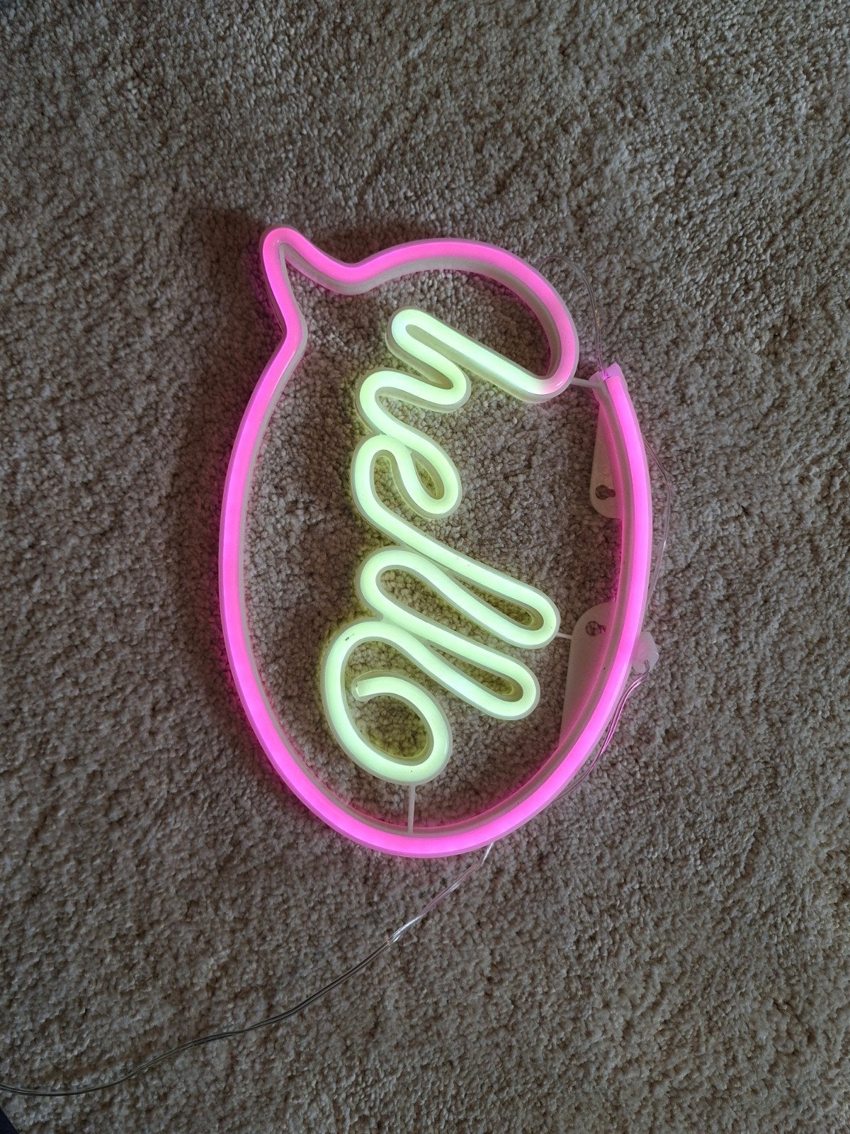 Neon lamp - Hello - Roze- Wandlamp, Ophalen, Overige materialen, Roze, Zo goed als nieuw